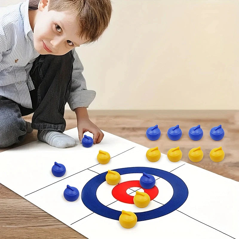 Table curling game is suitable for teenagers or adults, with 8/16 roller skates to choose from for party entertainment games