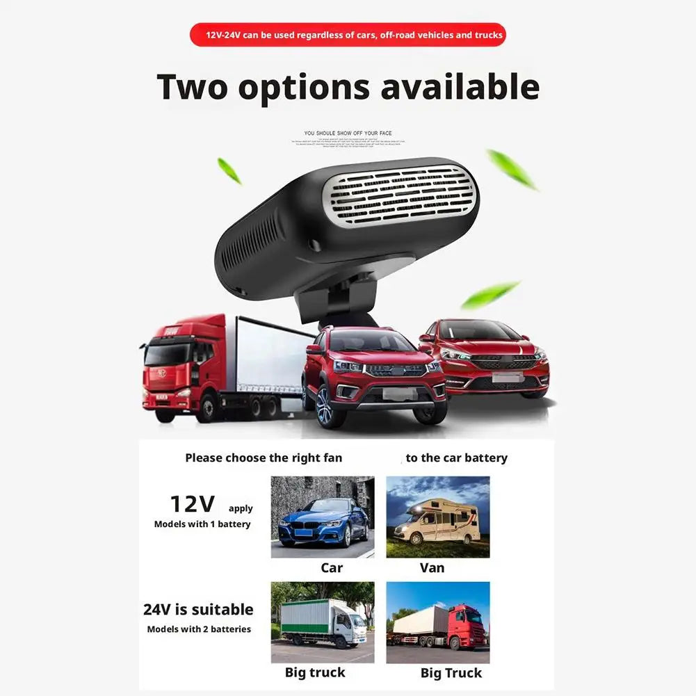 12v/24v Car Heater Fan For Car Front Windshield Defogging Demister Car Anti-Fog Heater Defroster Interior Accessories