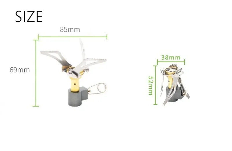 3000W Outdoor Camping Folding Super Mini Oven Pocket Picnic Cooking Gas Burner Cooker Furnace Stove