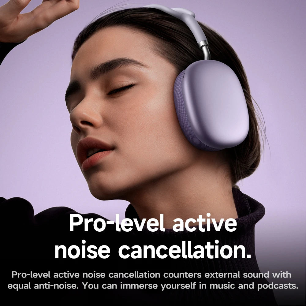 HOCO W65 Plus ANC Noise Reduction Bluetooth Headphones Over The Ear Wireless Big Earphone Hifi Sounds Sport Headsets With Button