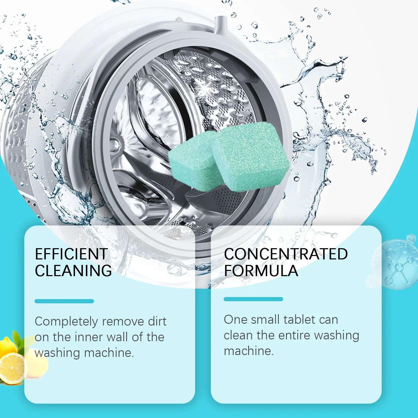 washing machine cleaning tablets, cleaning washing machine slots, household drum pulsator cleaning, stain removal and descaling