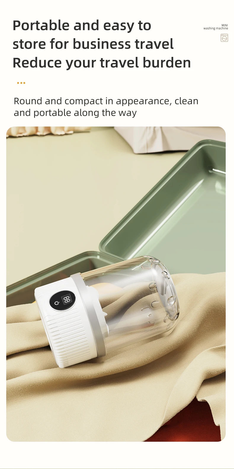 Mini Washing Machine Household Electric Washing Cup Underwear Socks Small Wireless Charging Washing Machine