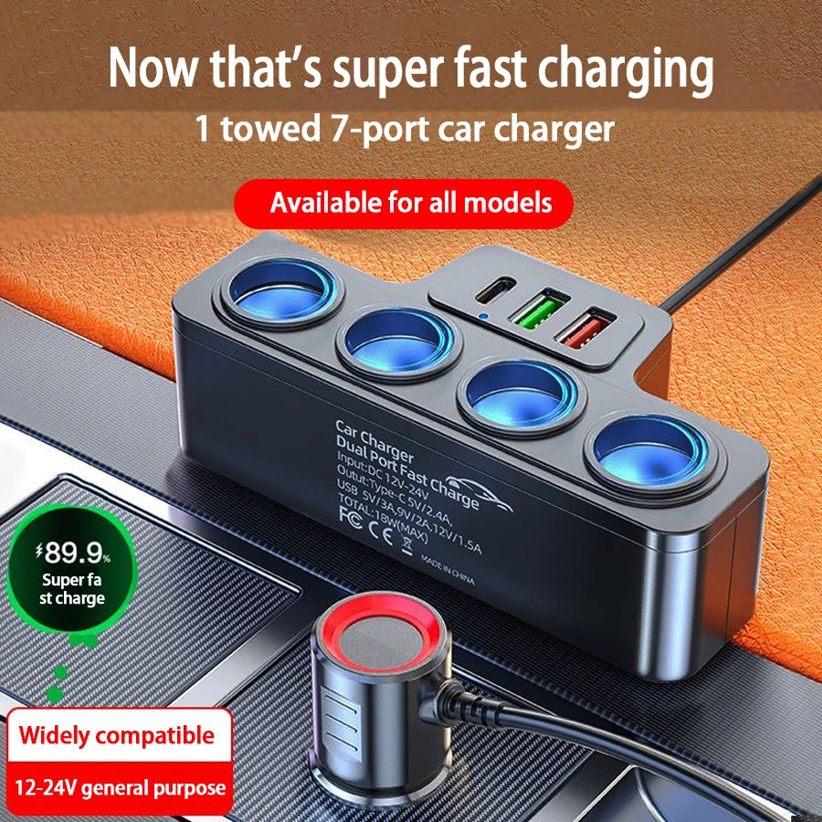 Mult Use Chargers 120W Multi-Function Charger USB/Type C Fast Charging Can Charge Multip ...