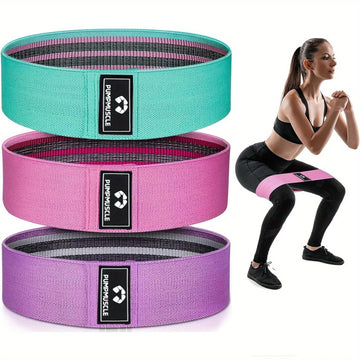Fabric Resistance Bands for Working Out, 3 Set of Stretch Bands for Booty Legs for Yoga Starter, Pilates Flexbands