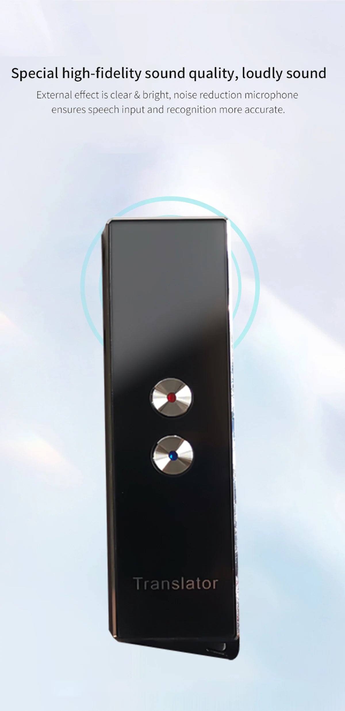 Wireless Voice Translate 40 Languages Multi Smart Instant Translated 2 Way Real Time Voice Translator for Business Travel Study