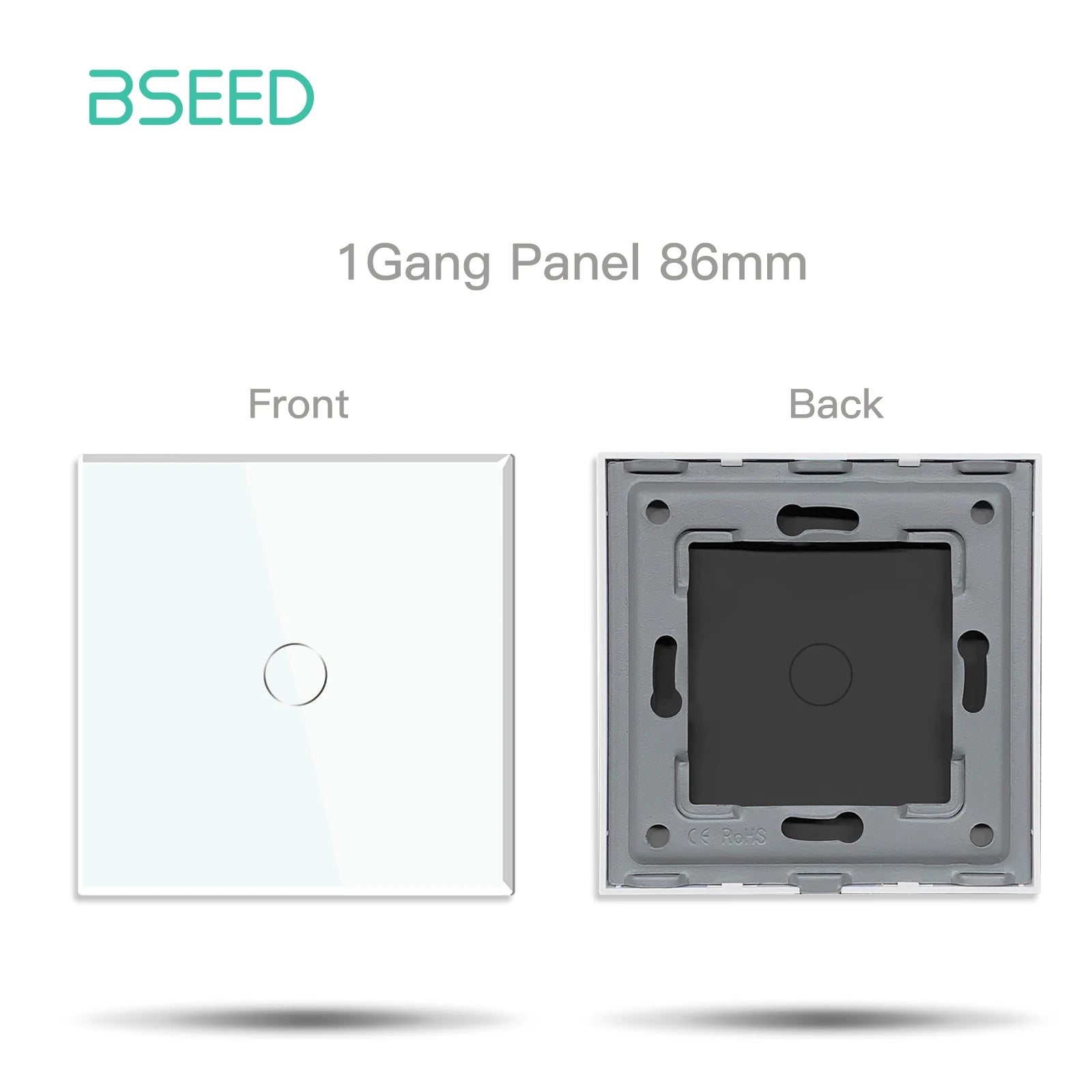 BSEED 1/2/3Gang Smart Zigbee Switches Function Part Touch Glass Front Panel EU Wall Socket Smart Plug DIY Parts Free Combination