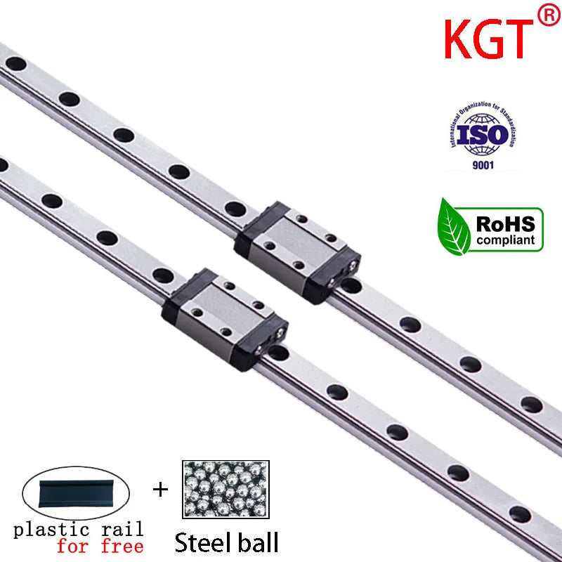 KGT linear Guide rail MGN7 MGN12 MGN15 MGN9 Block  Rail Carriage Cnc 3d Printer Part Miniature Bearings linear rail router