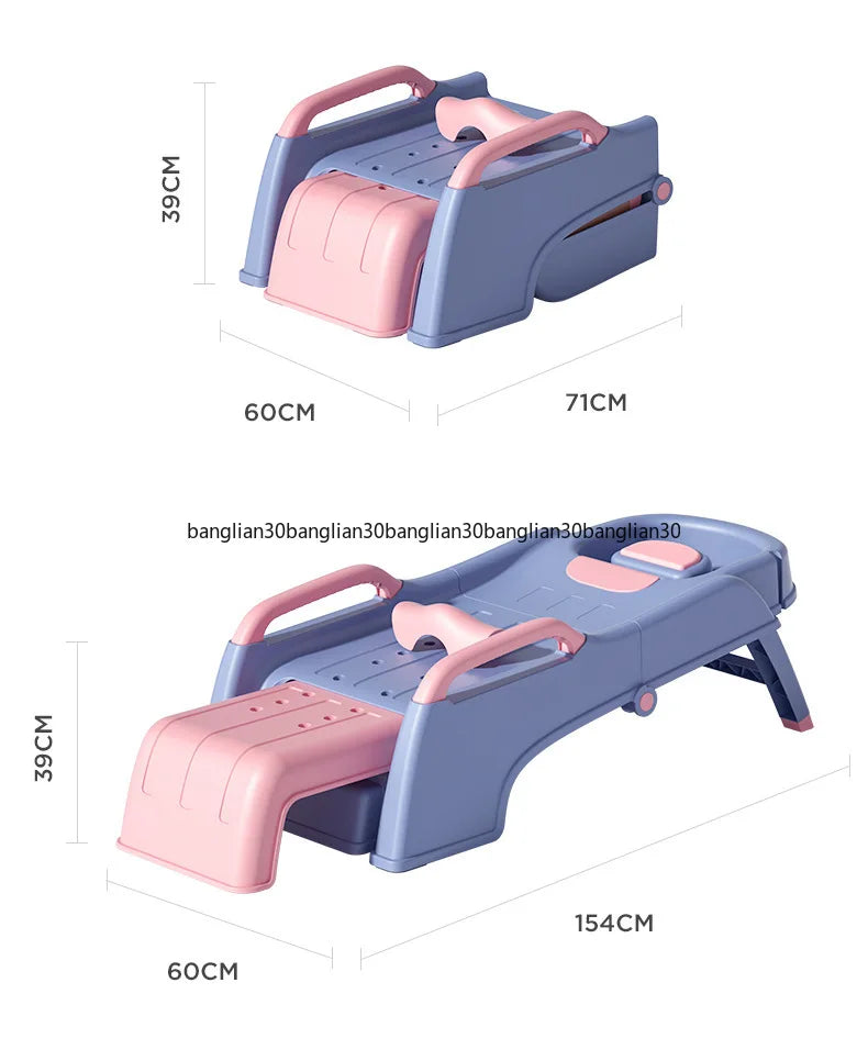 Maternity Chair Children Reclining Chair Portable  Bed Adult Household Foldable Shampoo Stool