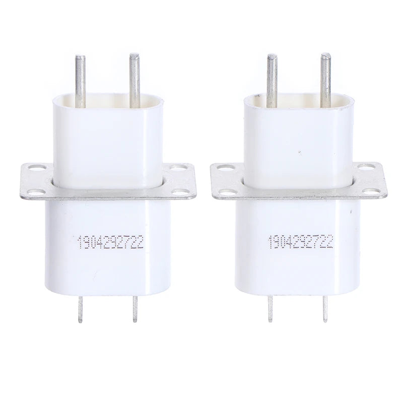 2 pcs Microwave Oven Magnetron Tube with Through-Core Capacitor Pin Sockets Electronic Converter for Home Appliance Repair