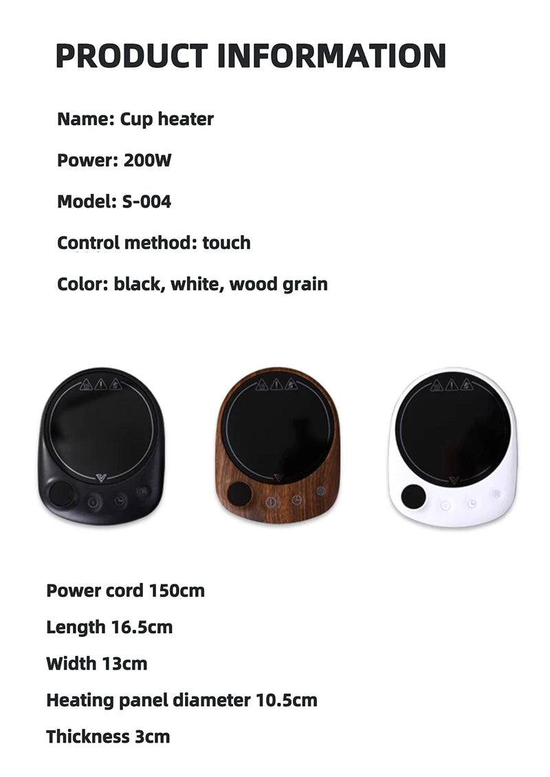 100°C Cup Heater Coffee Mug Warmer Hot Tea Makers Warmer Coaster 5 Gear Temperature Cup Heaters Coffee Milk Tea Heating Pad 220V