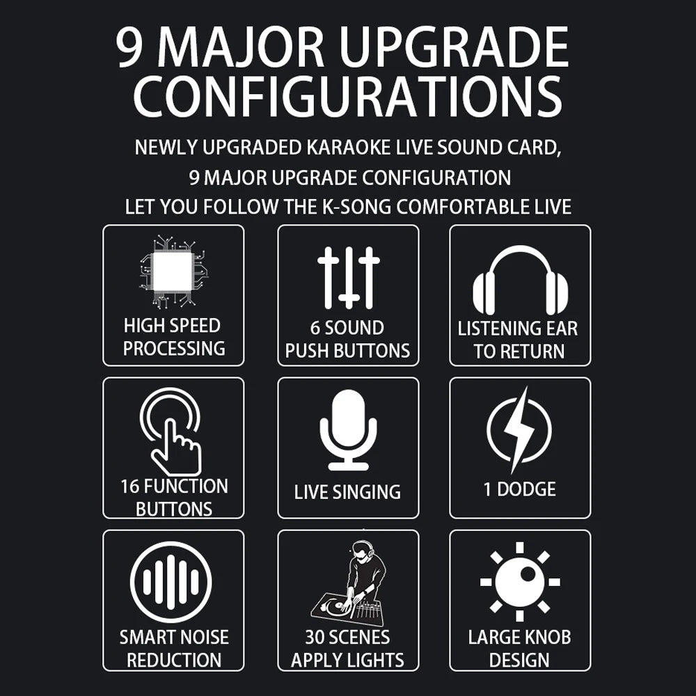 Podcast equipment set with voice changer, podcast mixer, with BM800 microphone, suitable for podcast, recording, live broadcast
