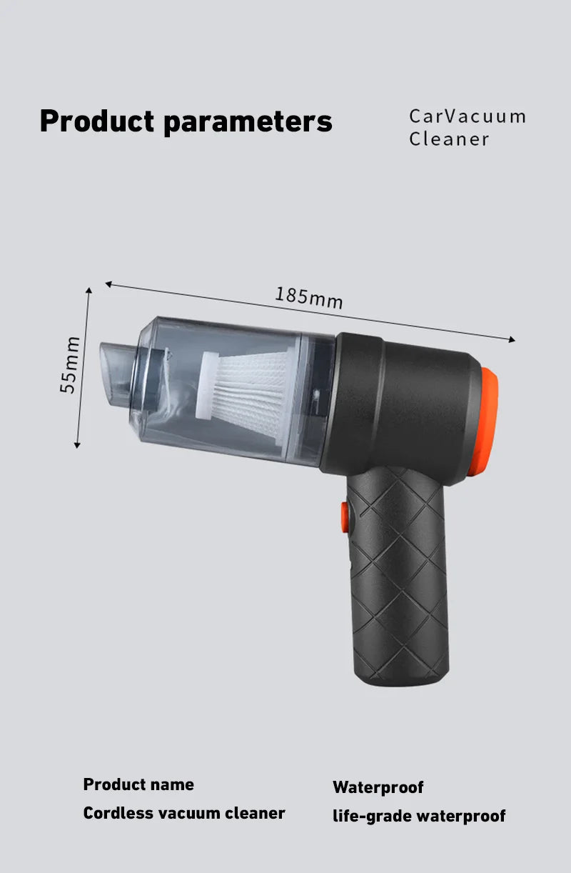 2026 Handheld Vacuum Cleaner Wireless 120W Cordless Dust Handheld Car Vacuum Cleaner Auto Vacuum High-Power For Home Office Car