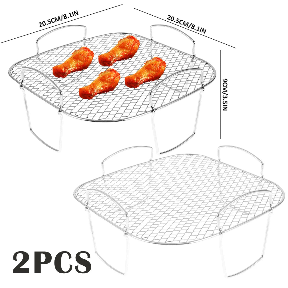 Multifunctional Roasting Rack 1/2 PCS Compatible Airfryer Dehydrator Steamer Roasting Cooking Tools for Air Fryer Accessories