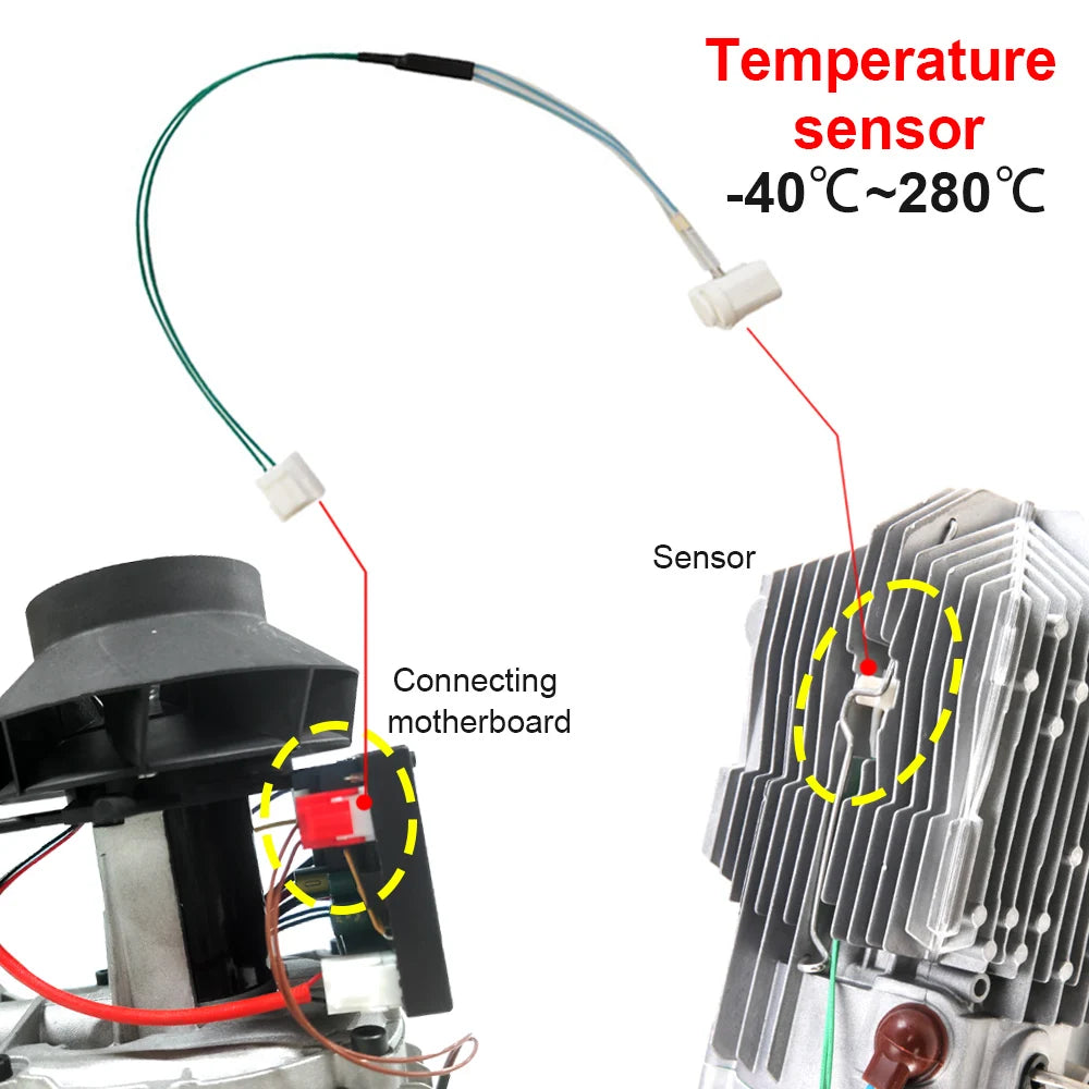 2KW 5KW 8KW  Superheat Car Parking Heater Temperature Sensor Air Heater Similar Eberspacher Webasto Parking Heater Purpose