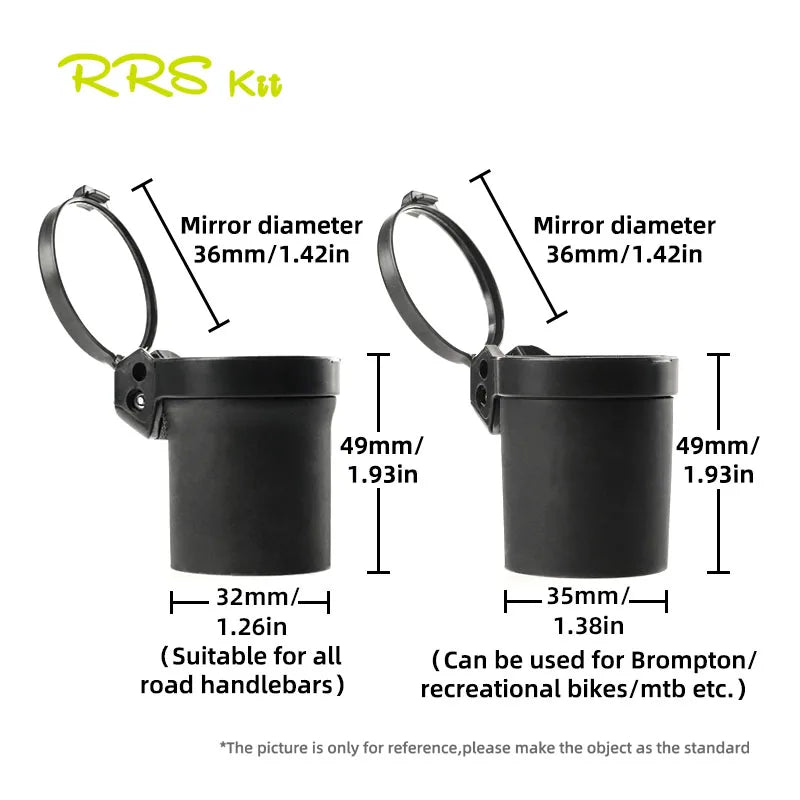 Rrskit Bicycle Handlebar Mirrors For MTB Road Bicycles 360 Degrees Rotate Bike Side Handlebar Mirror Convenient And Safety