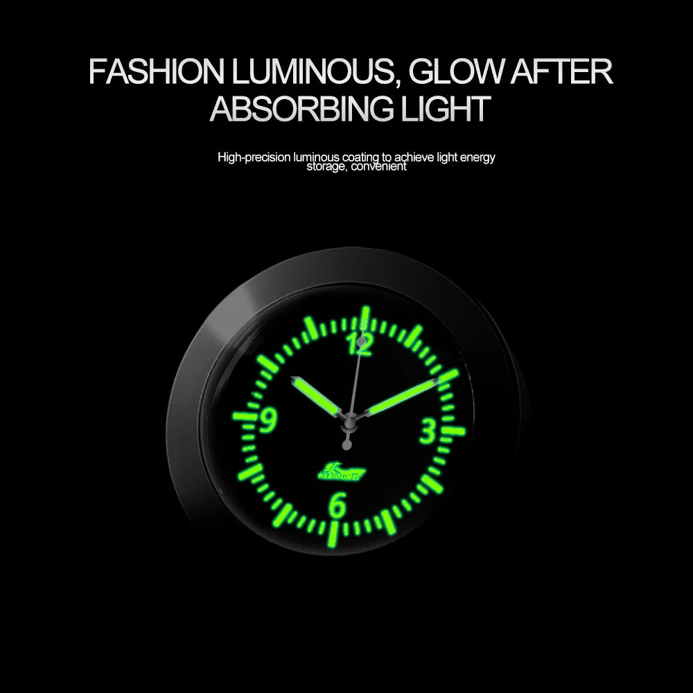 Car Clock Luminous Automobiles Internal Stick-On Mini Digital Watch Mechanics Quartz Clocks Auto Ornament Car Accessories