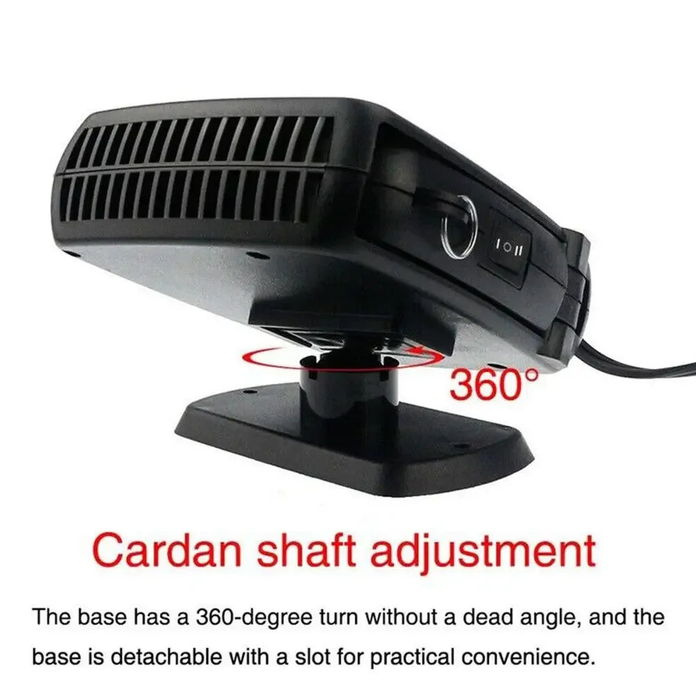 Car Heater Fan 12V 24V Dual Function Defroster Demister Cooler All Season Windshield Frost Remover Fast Heating Drying Auto