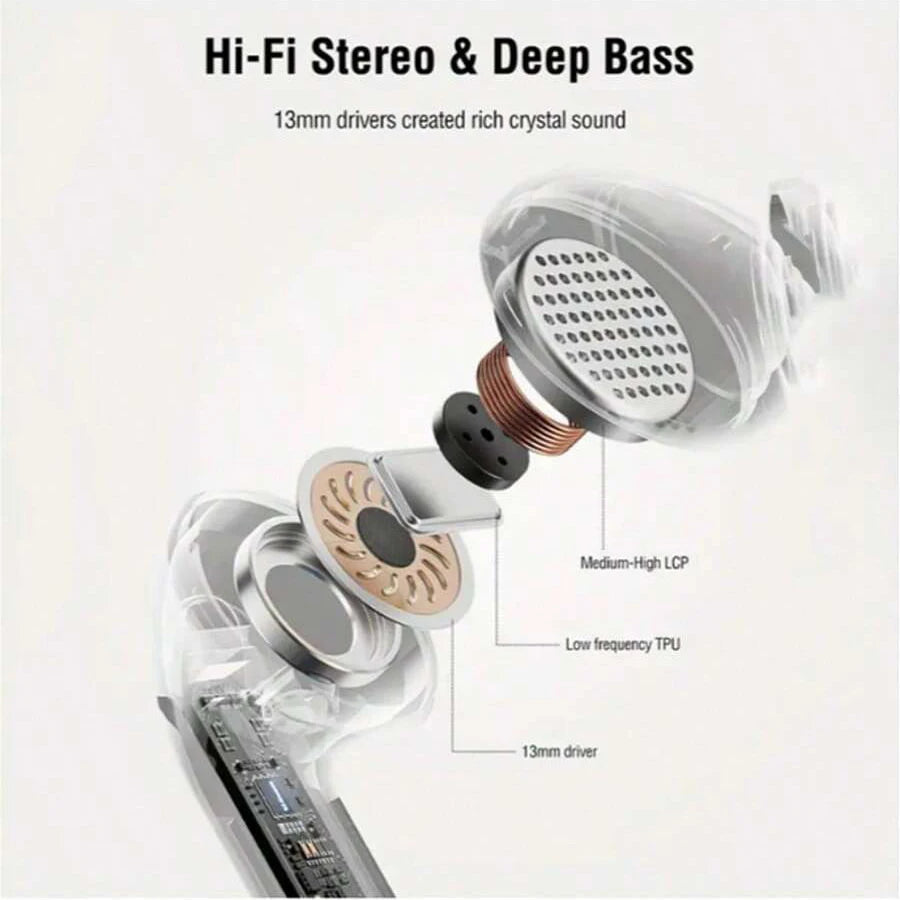 New air pro bluetooth earphones,wireless earbuds with mic,hifi stereo sound,clear bass,long playtime,compatible with android ios