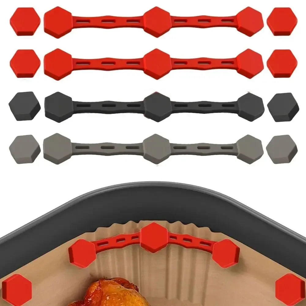 Air Fryer Magnet Clip Silicone Easy Clean Air Fryer Fixation Device Magnetic Buckle Removable High Temp Reusable