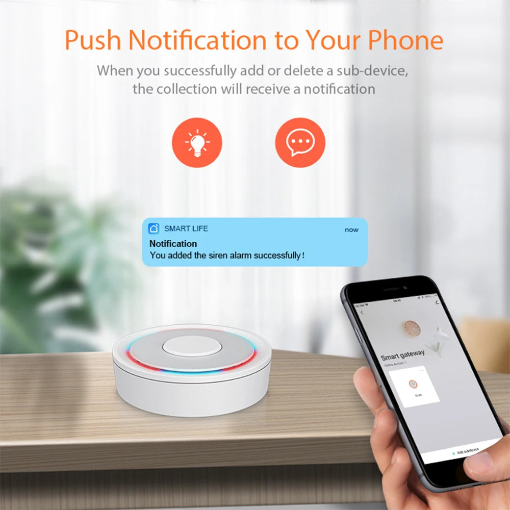 Tuya Smart ZigBee Wireless/Wired Gateway Hub Bridge Remote Linkage Devices WiFi Central Control Host Works With Smart Life APP