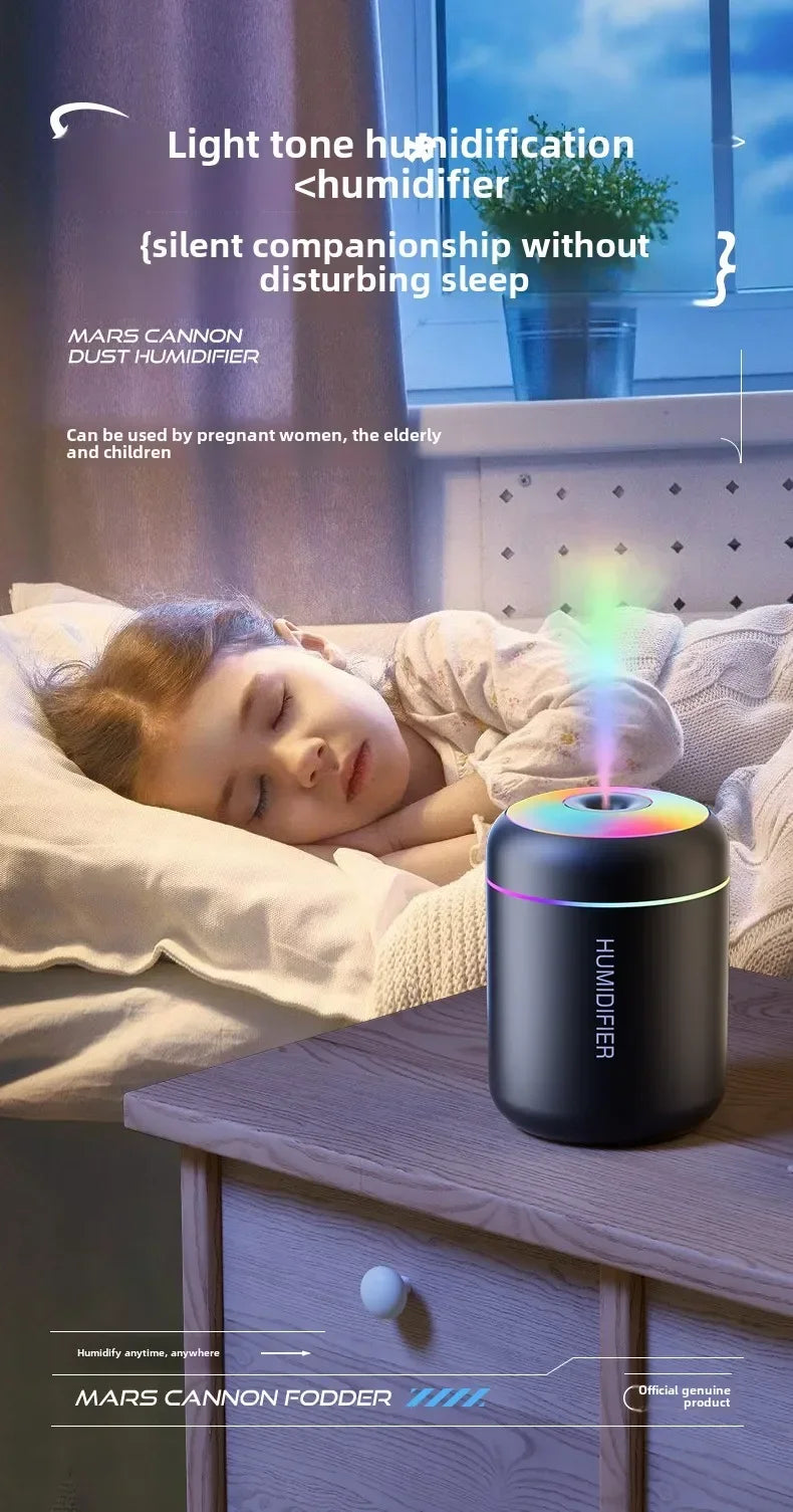 Car Mini Air Humidifier 180ML USB Electric Aroma Diffuser Essential Oil Purifier Aromatherapy Mist Maker Lights For Home Bedroom