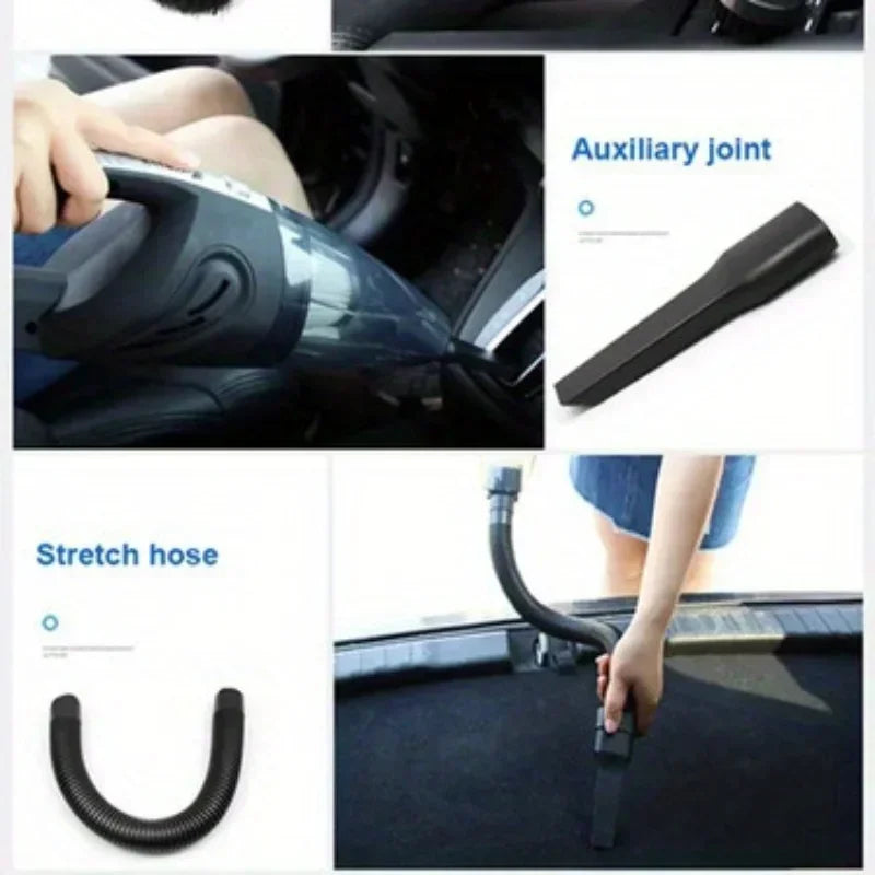 12V Rechargeable Car Vacuum - Portable Handheld Cleaner with Washable Filter for Auto Use
