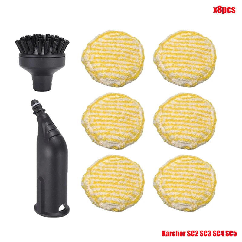 Mop Cloth Cover For Karcher SC2 SC3 SC4 SC5 Handheld Steam Vacuum Cleaner Large Round Brush Steamer Cover Nylon Accessories