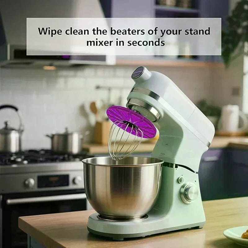 Blender Cream Scraper Accessory, Stand Mixer Heads Scraper, Attachments Wipers For 6-Wire Whisks Anti-Splatter Baffle