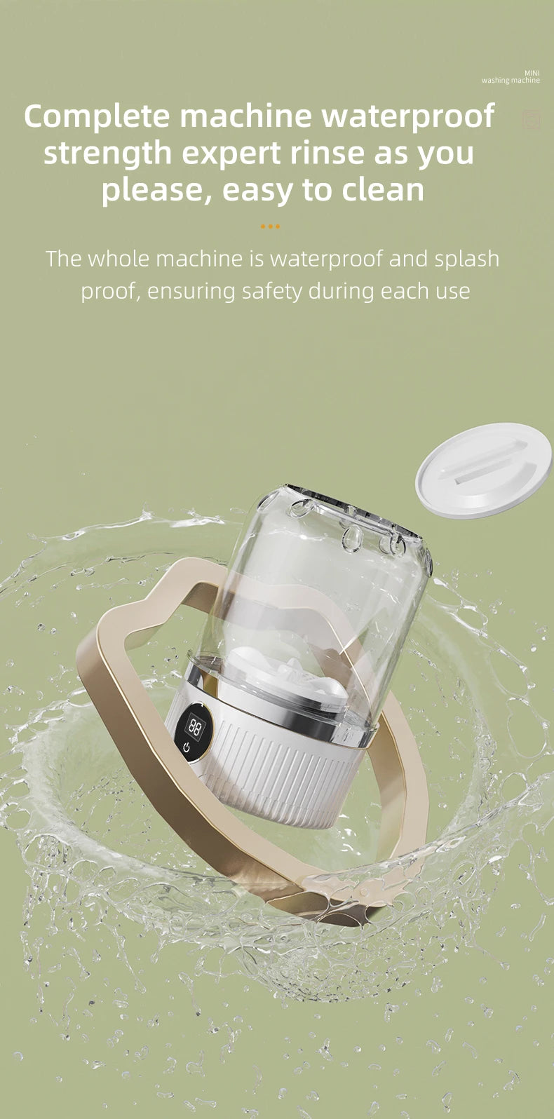 Mini Washing Machine Household Electric Washing Cup Underwear Socks Small Wireless Charging Washing Machine