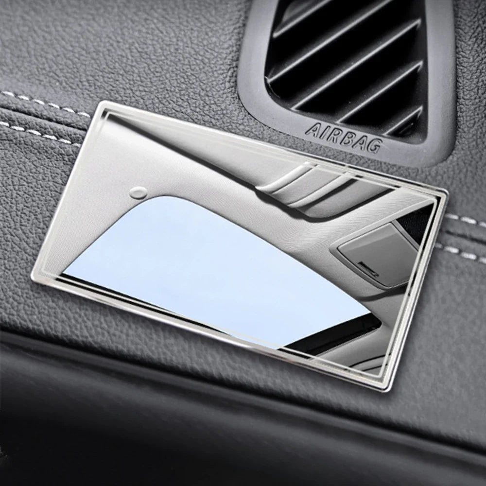 Car Makeup Mirror Stainless Steel Portable Auto Sun-Shading Visor HD Mirrors Car-styling Auto Interior Mirror