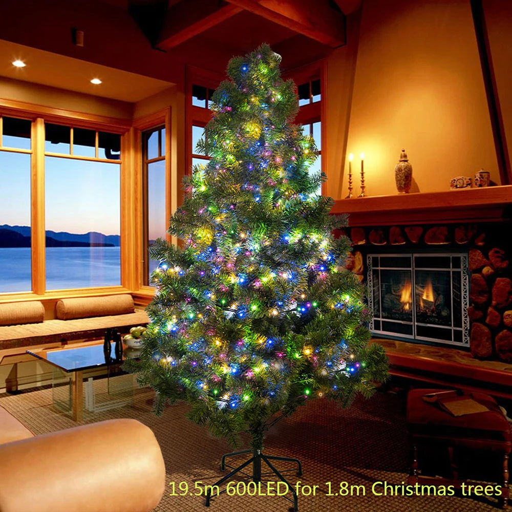 6M-48M LED Fairy Lights Cluster Firecracker String Holiday Wreath Terrace Home Birthday Christmas Tree Decorative Lamp