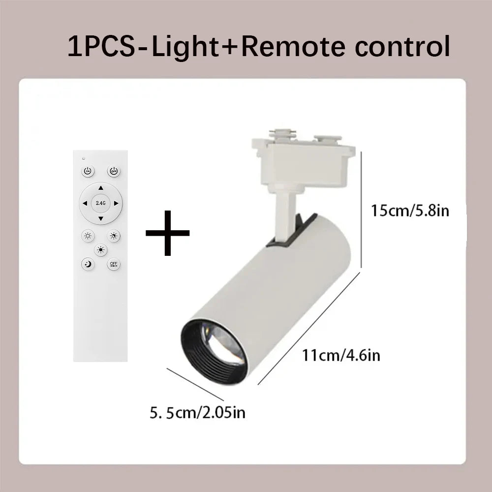 LED Track Lamp Remote Control Available Dimming Rail Lighting Home Decoration Kitchen Living Room Clothing ShopDecor Track Light