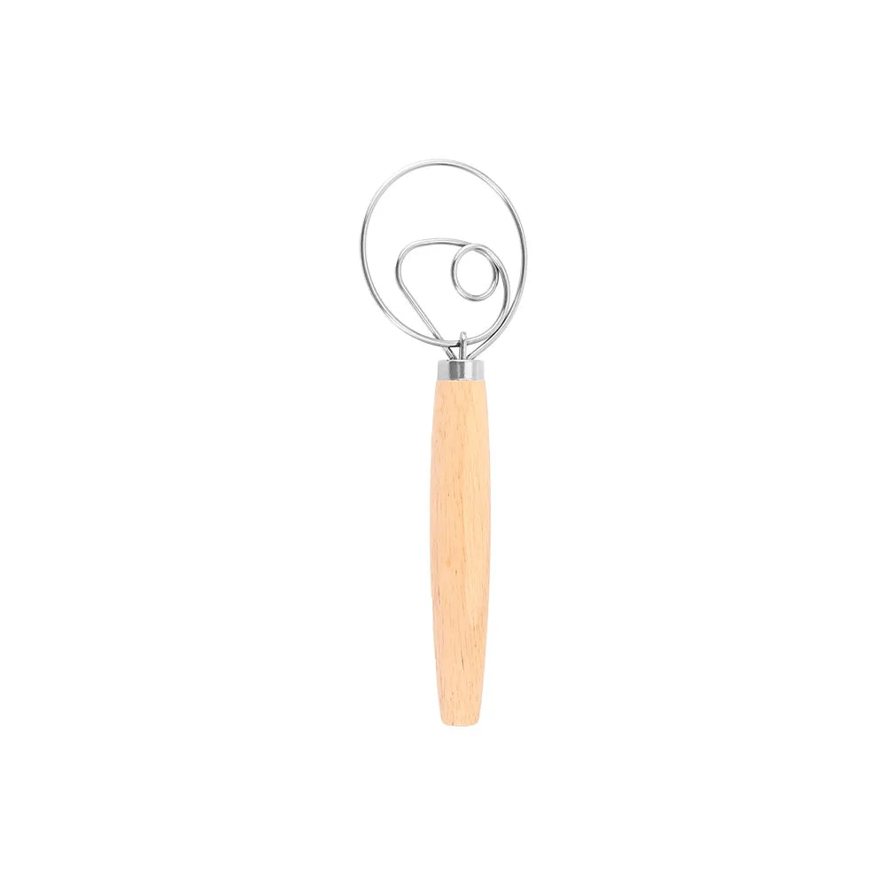 Manual Dough Mixer Danish Dough Whisk Stainless Steel Egg Beater Cake Pastry Flours Blenders Kitchen Baking Blender Tools