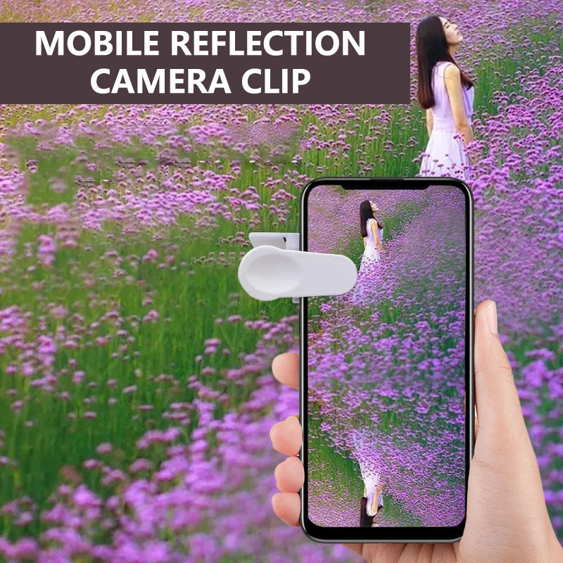 Sky Mirror Mobile Phone Reflection  Clip Adjustable Angle Mirror Clip Outdoor Travel Phone Reflector  Artifact