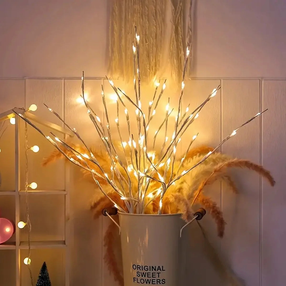 LED Fairy Light Birch Branch Light Festive Lights Battery Operated For Christmas Party Wedding Decoration Twig Outdoor Lights