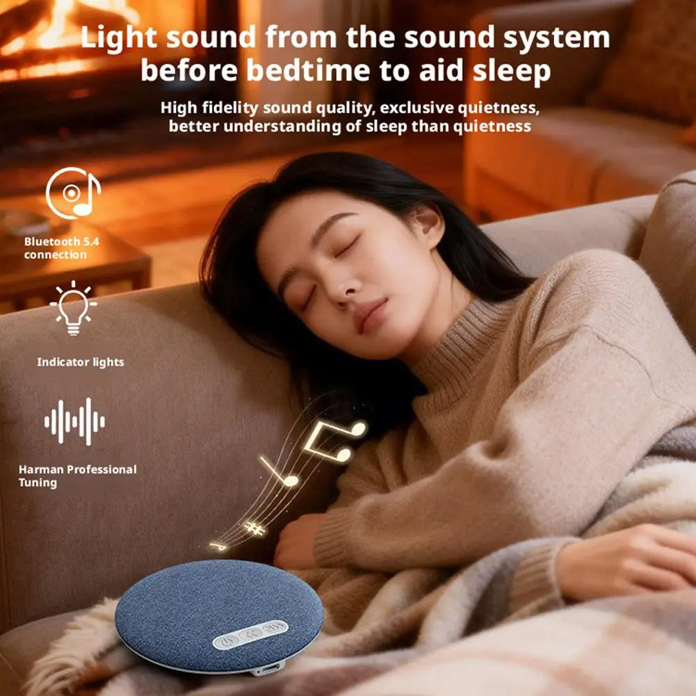 Bluetooth Pillow Speaker for Sleeping, Ultra-Thin Under Pillow Sound Machine with White Noise HiFi Stereo Audio Sleeping Aid