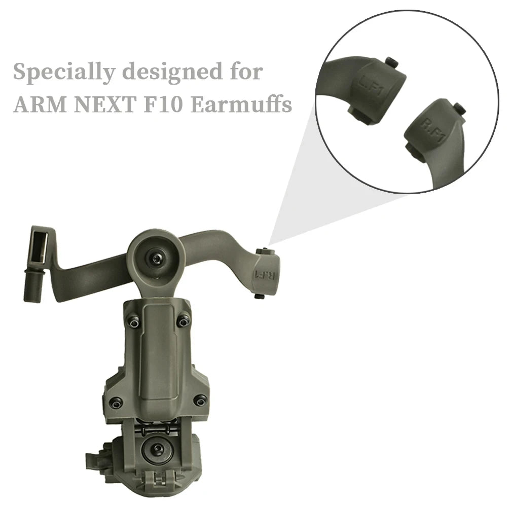 ARM NEXT F10 Tactical Headset Hunting Shooting Noise Cancelling Headphones with Brackets Fit for Wendy M-LOK ARC Helmet