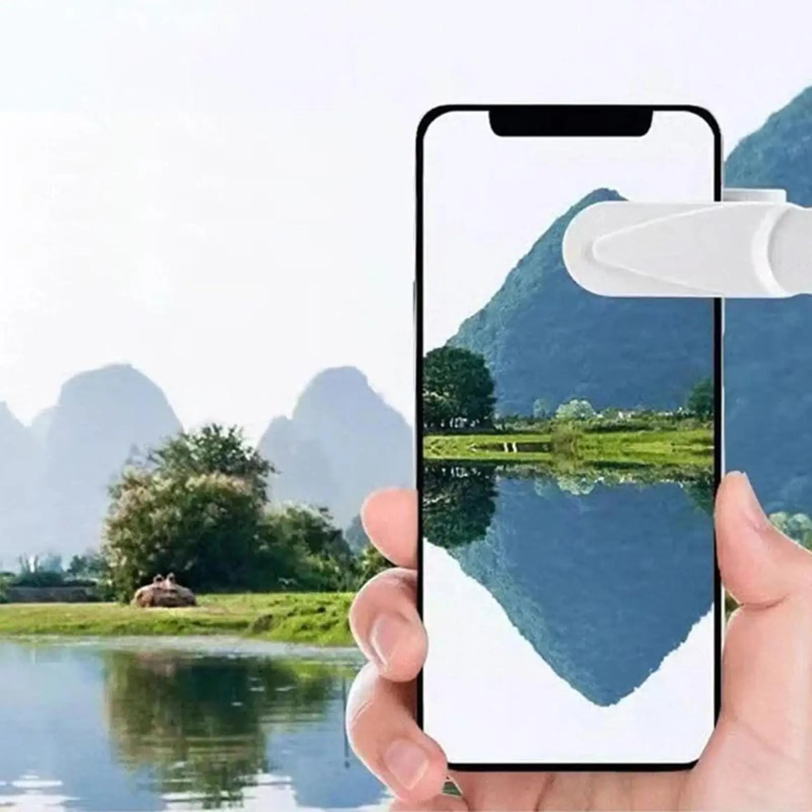 Mirror Reflection for Phone Camera Glass Mirror Clip Set for Phone Camera Creative Photo Tools Adjustable for Vlogger