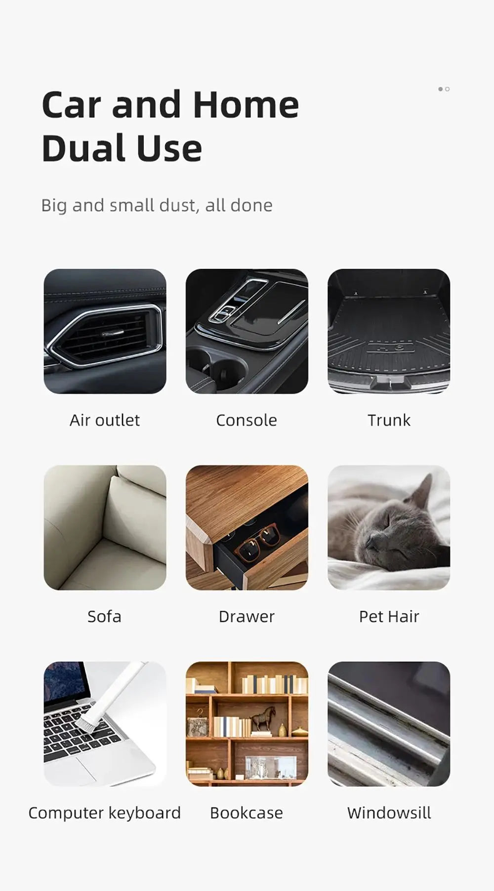 Powerful Car Vacuum Cleaner High Suction Mini Wireless Handheld Cyclonic Vacuum Dust Catcher Home Car Wet Dry Rechargeable