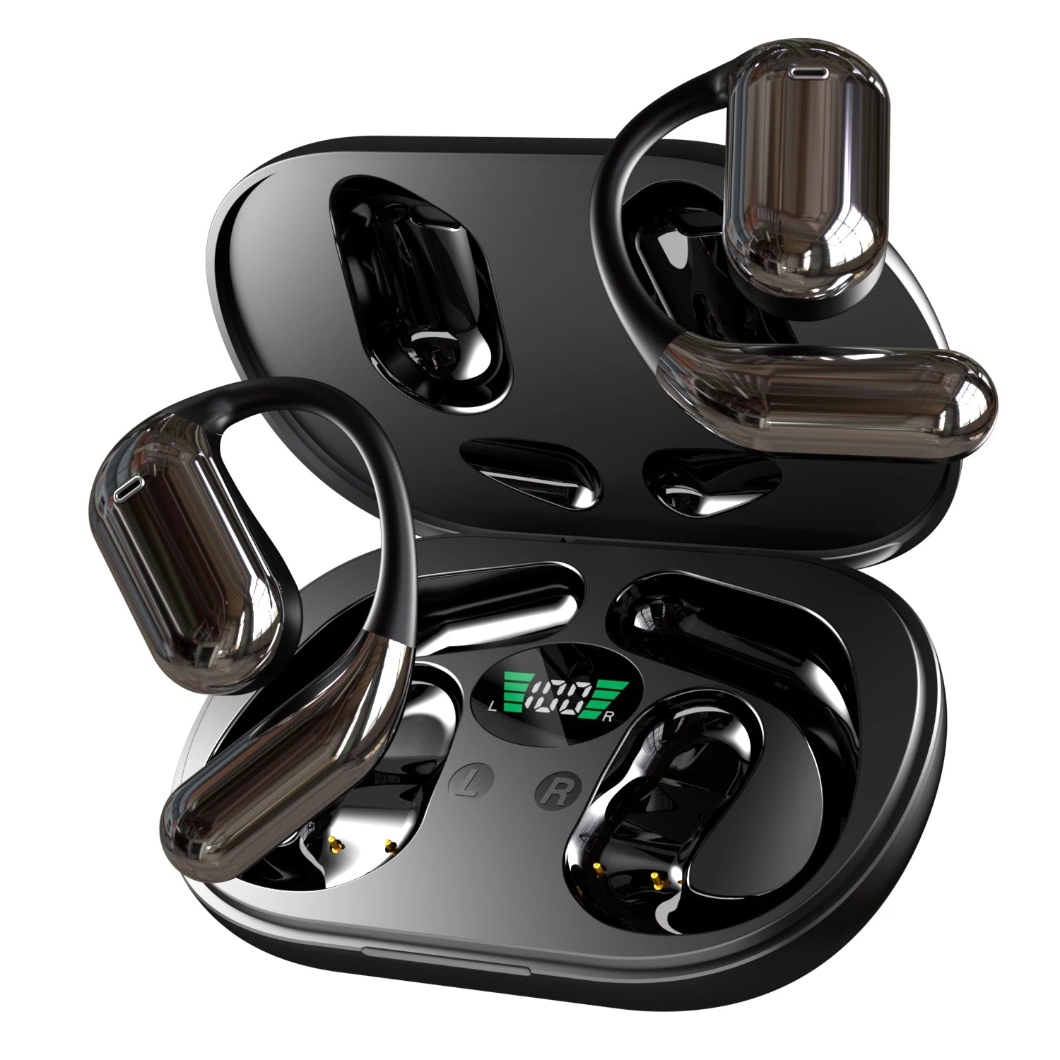 Q16 Ai Translator Earbuds Real-Time 144 Languages & Accents, Ows 3-in-1 Open Ear Wireless Bluetooth Earbuds with Charging Case
