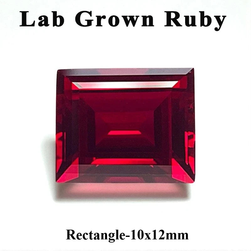 Top Lab Grown Ruby Oval Cut Pigeon Blood Red VVS1 Gemstone For Charms DIY Jewelry Making Selectable Certificate