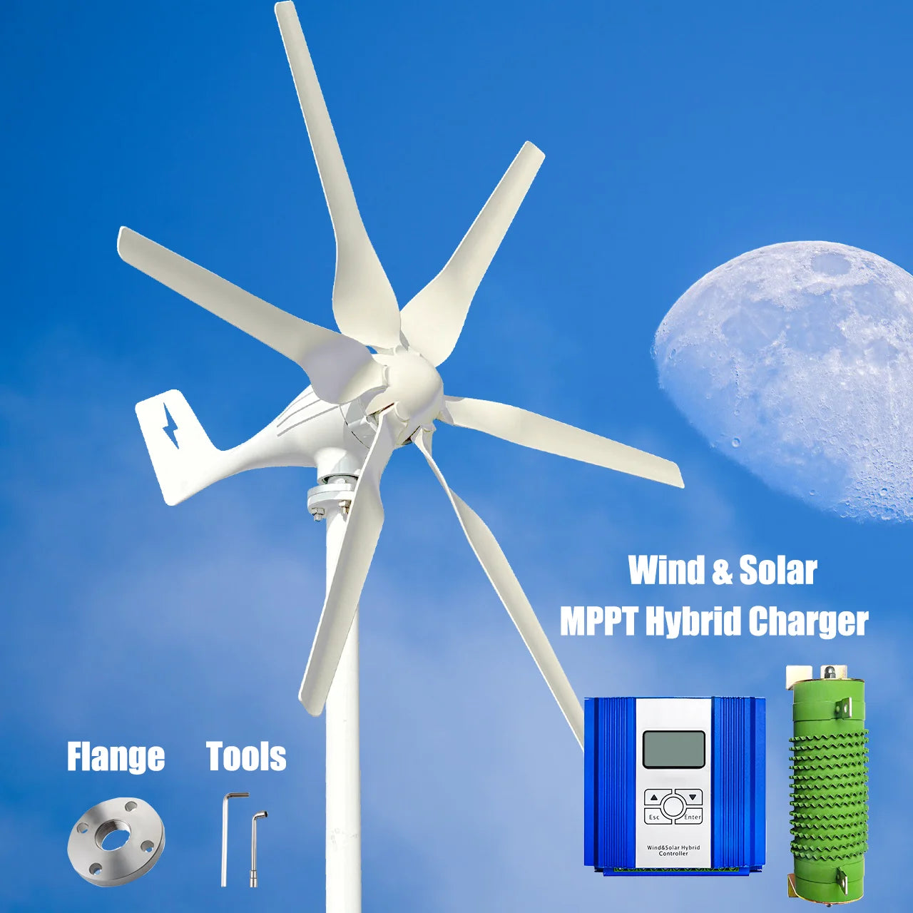 2000W 3000W Windmill Wind Turbine Generator Complete Power Supply System Kit Electric Generator Free Energy Home Appliance