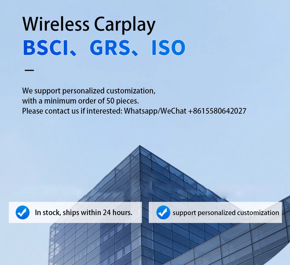 Wireless CarPlay/Android Auto Adapter Wired To Wireless, 5GHz WiFi5,USB/type-c Plug and Play, for 99% Wired CarPlay/Auto Cars