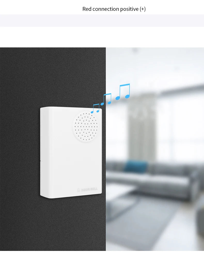 Electronic Wired Door Bell 4 Wire Doorbell 90DB Ding-Dong Sound For access control For Office Home