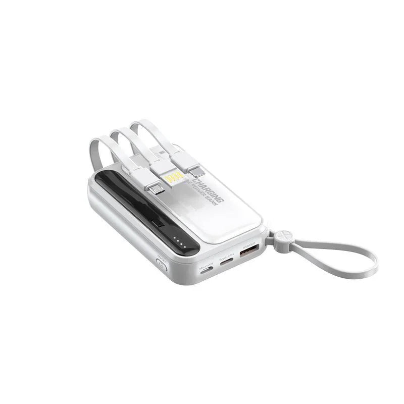 With 4In1 Cables 120W 500000mAh Power Bank Large Capacity Intelligent Digital Display Light Portable Powerbank For iPhone Huawei