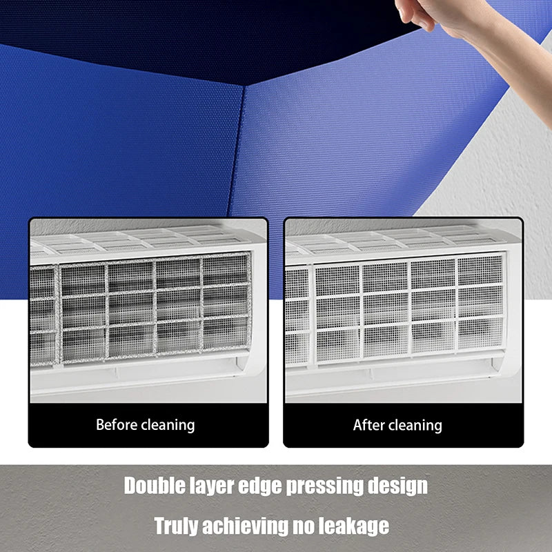 Air Conditioner Cleaning Bag with Pipe Ac Cleaning Kit Cleaner Cover Waterproof Home Air Conditioning Filter Washing Aircon Tool