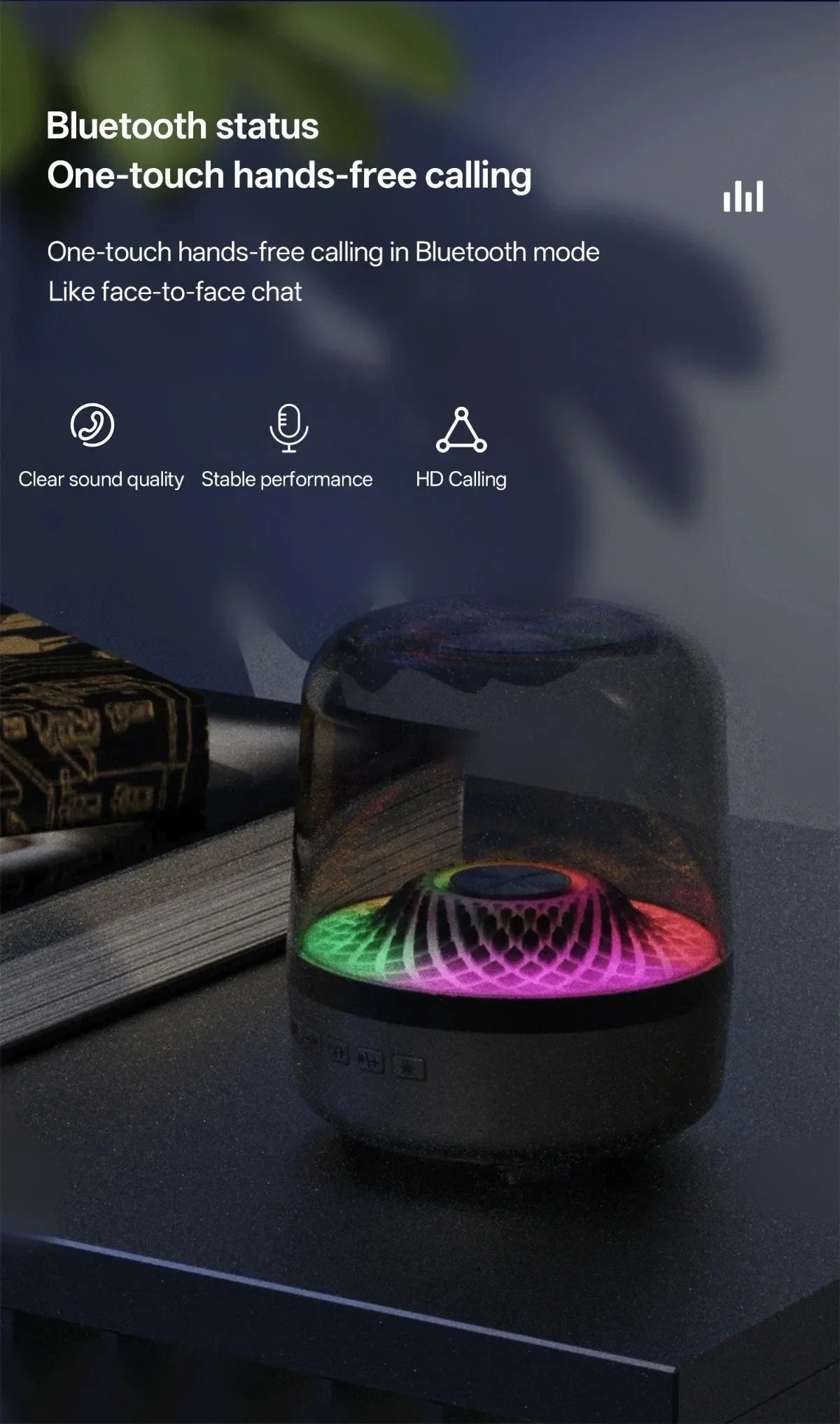 Portable Wireless Soundbar Bluetooth 5.3 Home Theater Speaker Subwoofer Hi-Fi Acoustic Breathing Lamp for Android IOS