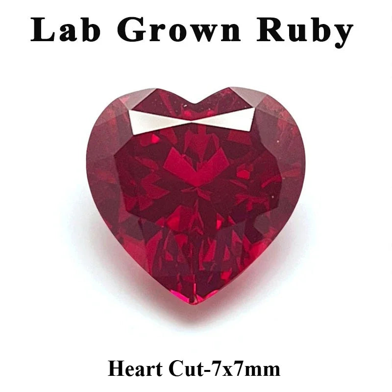 Top Lab Grown Ruby Oval Cut Pigeon Blood Red VVS1 Gemstone For Charms DIY Jewelry Making Selectable Certificate