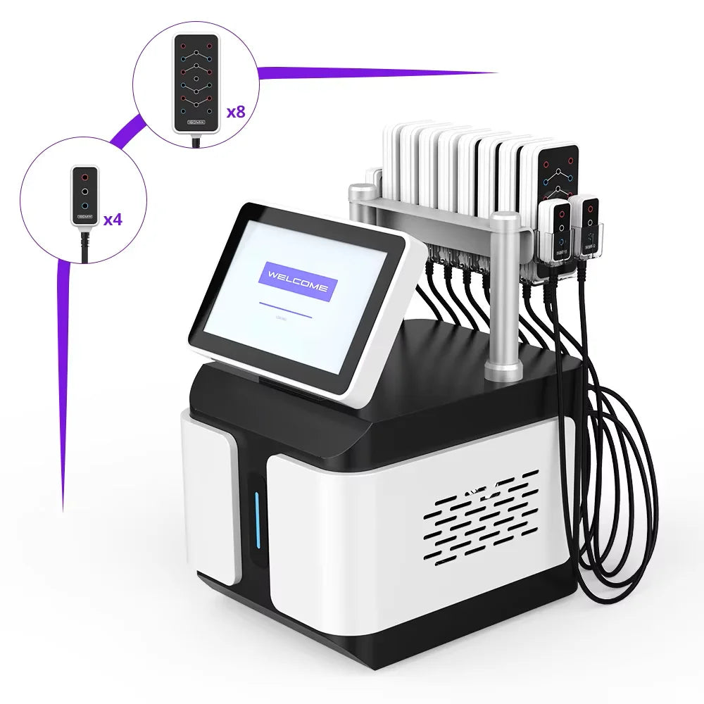 6D Beauty Equipment-Lipo Pads Machine 160mW 6 Wavelengths Desktop Body Sculpting for Hands AU US IT ZA CN Plugs