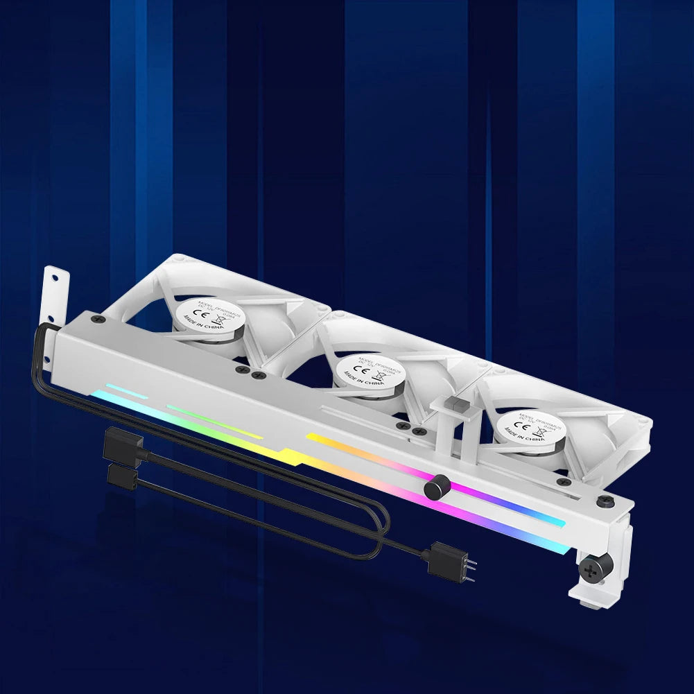 GCC-PRO Graphics Card Radiator Holder PC Cooling Fan 5V 3Pin ARGB Horizontal GPU Video Card Stand 1800RPM Cooling Fan for PC